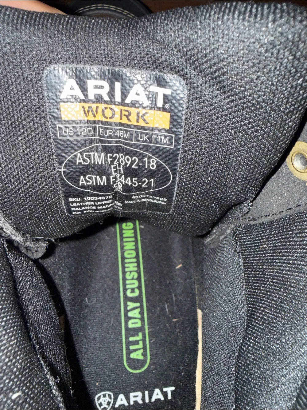 Ariat Brown and Black Leather Work Boots